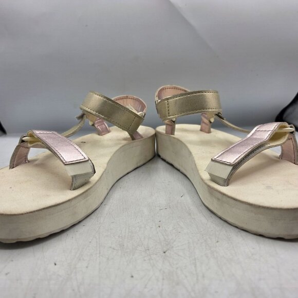 Teva Flatform Womens 8 Platform Sandals Universal Metallic Shimmer Multi Strappy - Picture 3 of 13